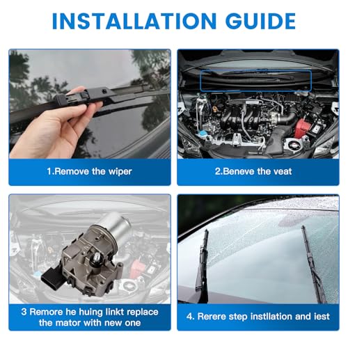 E-Vniko Windshield Wiper Motor Assembly Compatible with Volkswagen Jetta 2011-2018 Replacement Front Wiper Motor 6R1955119A 5C6-955-113A 5C6-955-121A 5C7-955-113A 5C7-955-113D - Image 3