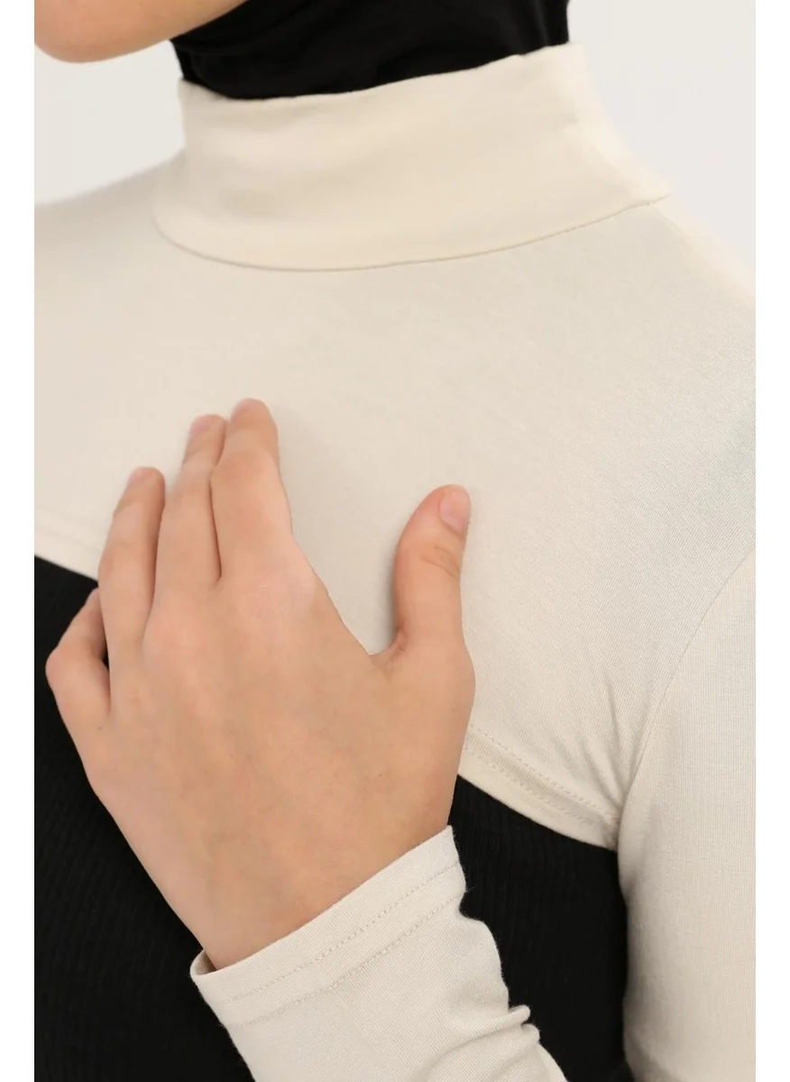 التوبة Turtleneck Neck Collar Sleeve