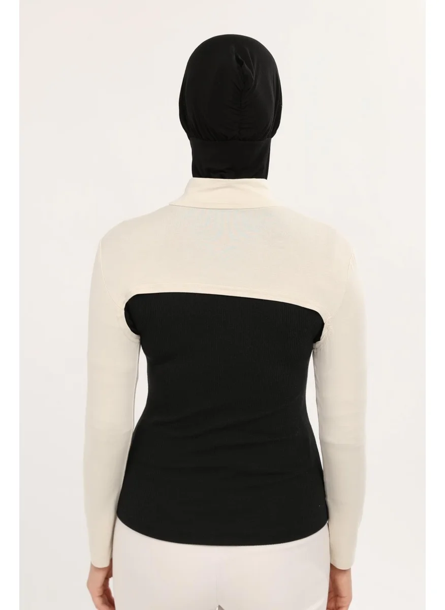 التوبة Turtleneck Neck Collar Sleeve