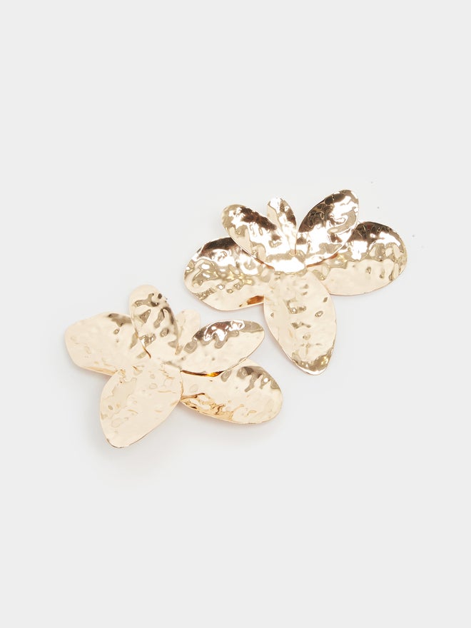 Styli Styli Oversized Hammered Dangle Earrings  - Image 4