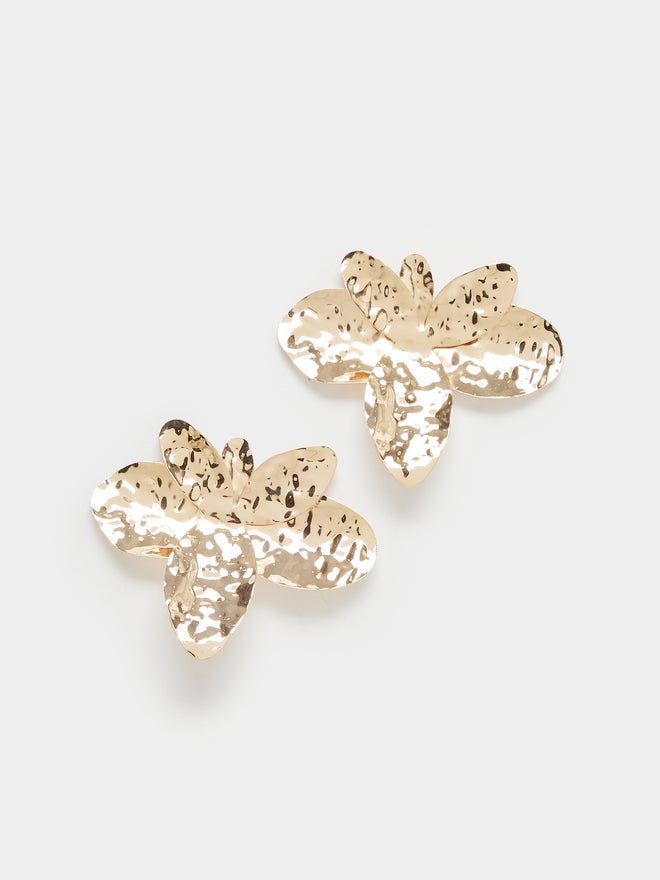 Styli Styli Oversized Hammered Dangle Earrings  - Image 1