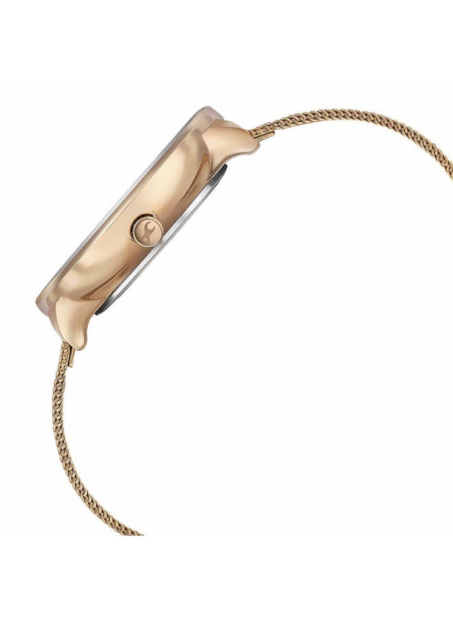 fastrack ساعة ستانرز 8.0 للنساء 6303WM01 – قرص وردي ذهبي، حزام من الفولاذ المقاوم للصدأ باللون الوردي الذهبي، حركة كوارتز، مقاومة للماء حتى 3 ATM، ساعة أنيقة وجاهزة كهدية - Image 4