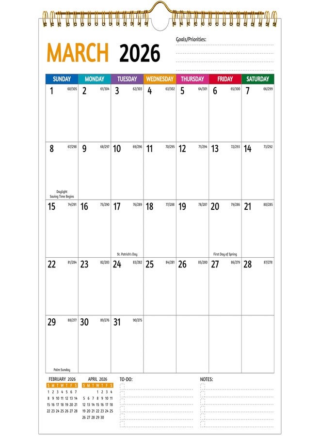 BowCuk Wall Calendar 2026-2027 - Calendar 2026-2027 Wall, Run Now to Jun 2027, 11.5 x 14.5 In, 2026 Calendar with Large Blocks, Thick Paper, Holidays, To-do ＆ Notes, Great for Organizing - Image 1