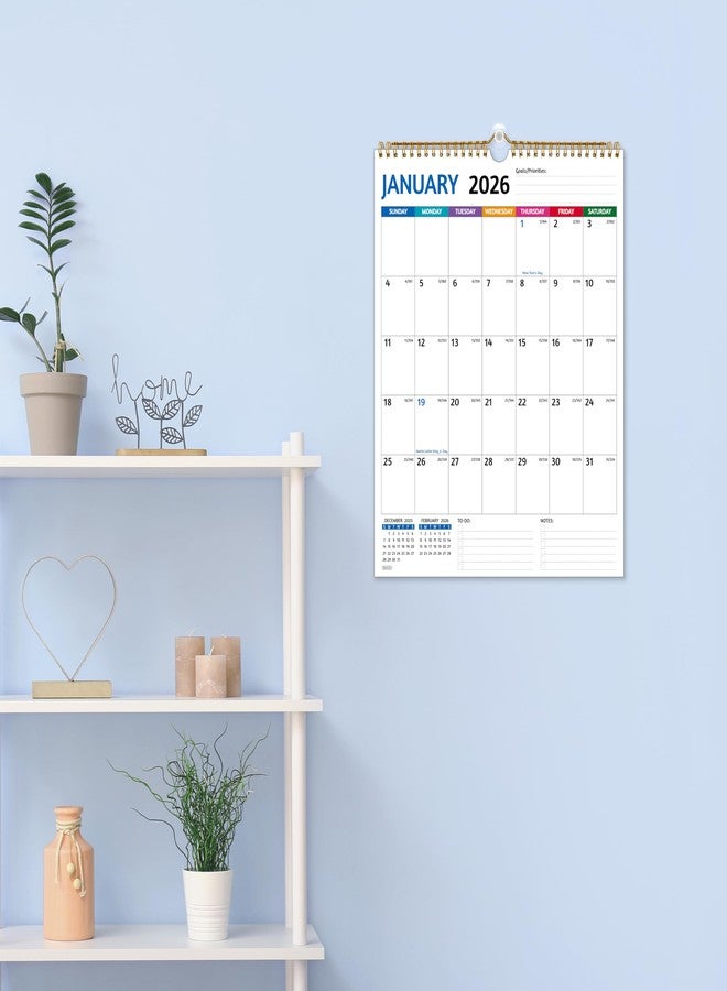 BowCuk Wall Calendar 2026-2027 - Calendar 2026-2027 Wall, Run Now to Jun 2027, 11.5 x 14.5 In, 2026 Calendar with Large Blocks, Thick Paper, Holidays, To-do ＆ Notes, Great for Organizing - Image 2