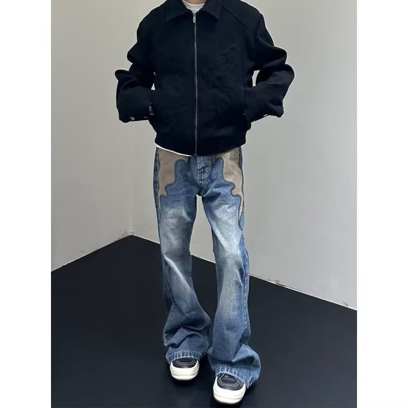 Unisex Classic Denim Jeans Loose Fit Daily Outdoor Wear - Image 3