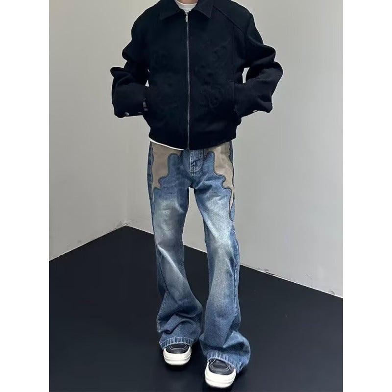 Unisex Classic Denim Jeans Loose Fit Daily Outdoor Wear - Image 2