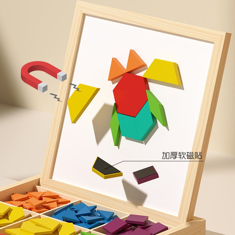 CPC Wooden Magnetic Tangram Puzzle – Educational Toy for Ages 3-6 - Image 3