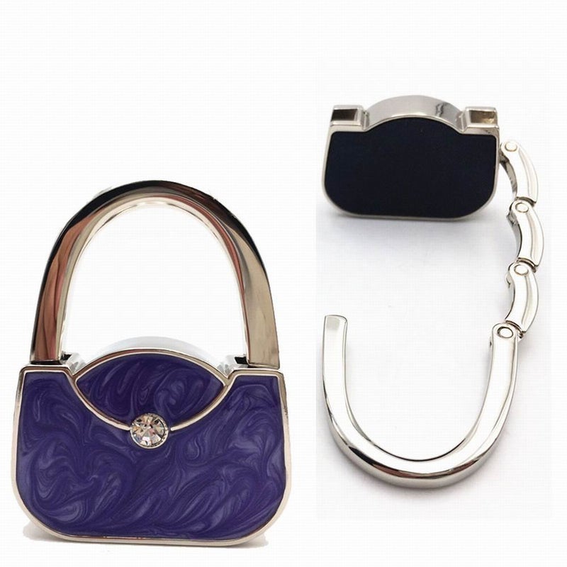 ROFLYER Handbag Shape Design Metal Foldable Purse Bag Hook Table Hanger,Set of 4 - Image 4