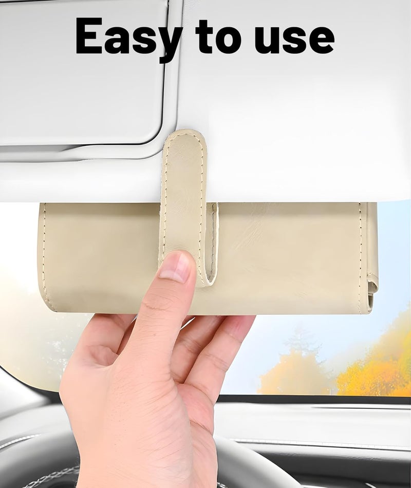 Indusoire منظم نظارات شمسية، حامل نظارات للسيارة، مشبك منظم للزجاجات والأغراض الصغيرة، تصميم مدمج 16.5 x 7 x 4.5 سم - Image 4
