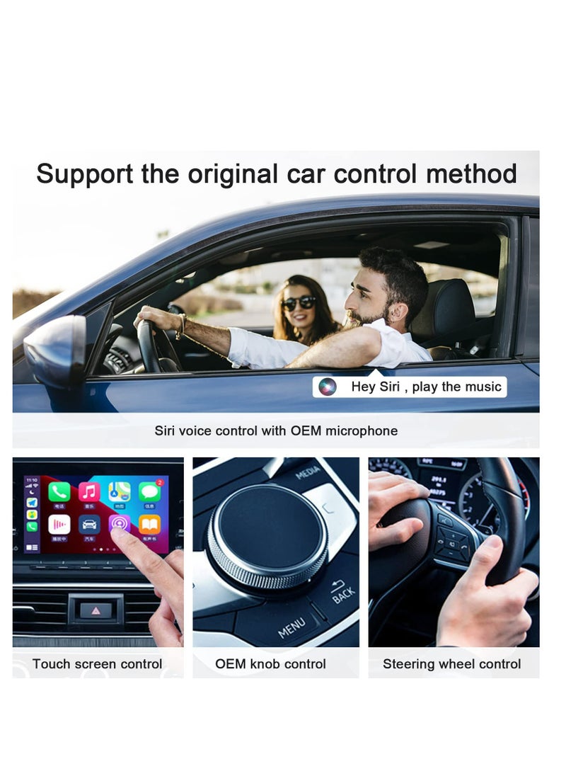 Generic - Wireless CarPlay Adapter for iPhone, Wireless Carplay Dongle Converts Factory Cars Wired Carplay to Wireless, Carplay Bluetooth Adapter, 5Ghz WiFi Auto-Connect Online Update, Support iOS 13+, White - Image 1