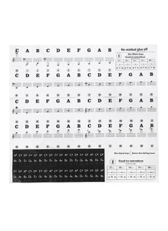 Piano Stickers Music Sheet Keyboard PVC Black White Numbers Notes for Children Beginners