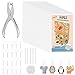 CRTWDMAN 161 Pcs Shrink Paper Keychain Kitwith 30 Pcs Shrinky Plastic Sheets 79x57Hole PunchLobster ClaspsJump Rings DIY Crafts for Adults and Teens - Image 3