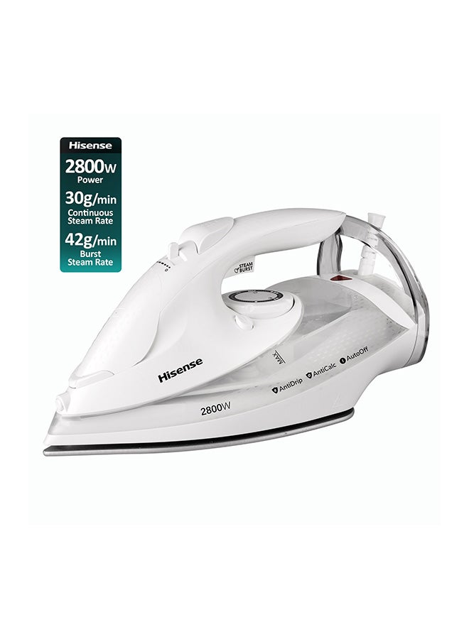 Hisense Steam Iron, 2800W, 300ML, H28 SIWES 1 H28SIWES1 white - Image 2
