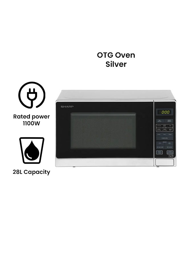 شارب فرن ميكروويف قوي 28 L 1100 W R-28CT(S) فضي - Image 2