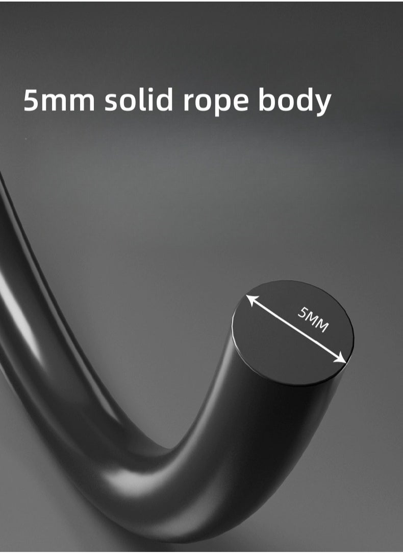 Adjustable Speed Heavy Weighted Steel Professional Steel Wire Jump Rope|Ball Bearing High Speed Jump Rope|Heavy Skipping Rope PVC Weighted Speed Exercise Jump Rope|360 Degree rotation 3M Rope Length (Black)