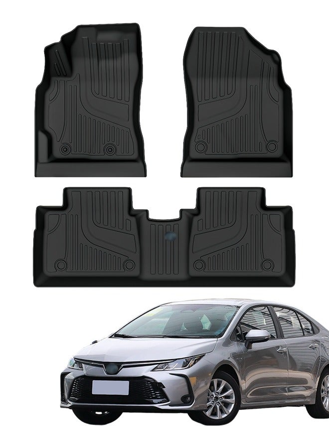 Car floor mat, suitable for Toyota Corolla gasoline car, 2019-2025 model, material: TPE wear-resistant, waterproof, easy to clean, high-end. - Image 1