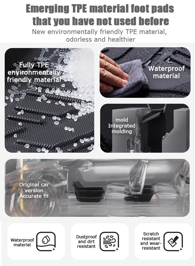 Car floor mat, suitable for Toyota Corolla gasoline car, 2019-2025 model, material: TPE wear-resistant, waterproof, easy to clean, high-end. - Image 5