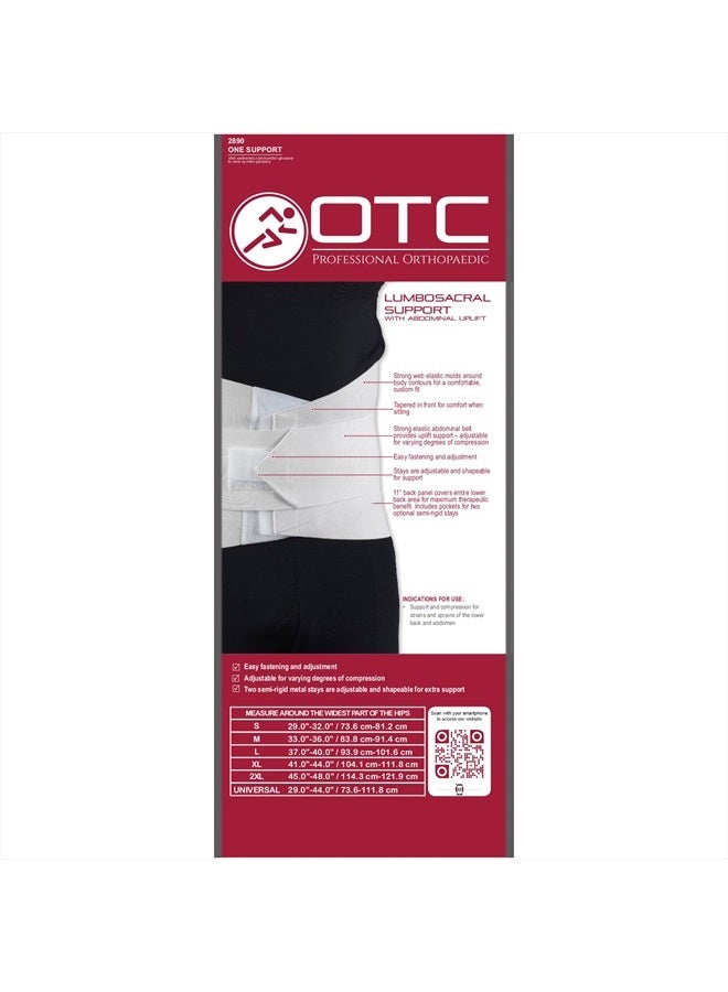 OTC Lumbo-Sacral Support, Abdominal Uplift, 11-Inch back, Strong Compression Elastic, Large - Image 4