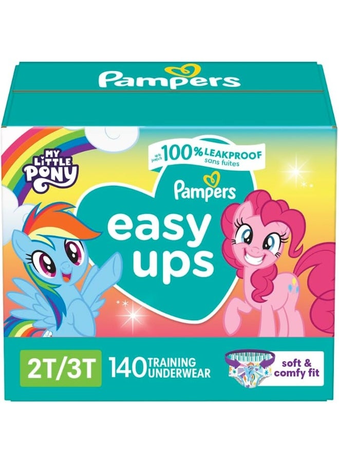 Pampers Easy Ups Training Underwear Girls, 2T-3T Size 4 Diapers, 140 Count - Image 1