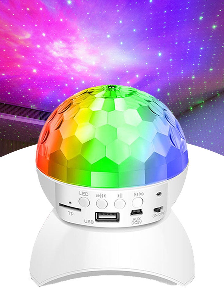 Perfii Colorful Rotating Disco Ball Light with Remote Control, 7 Modes, Stage Lighting for Home Dance, Dazzling Dance Floors - Image 1