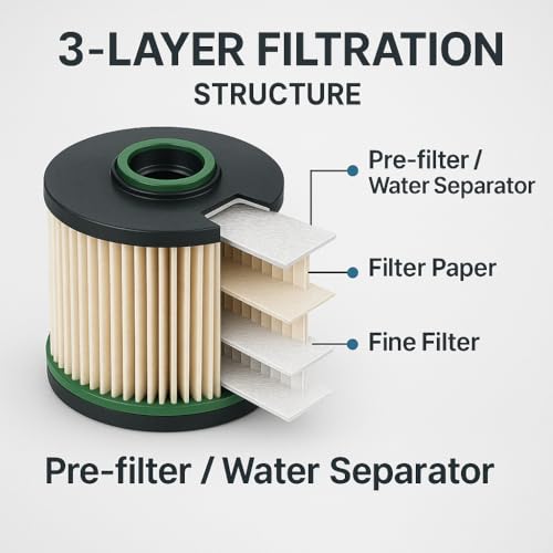 Piwerod 2 Pack TP1015 Fuel Filter with Seals, Compatible with 2017-2025 Chevy Silverado GMC Sierra 6.6L Duramax Diesel, Replace 23304096, 13539108, 23456595 - Image 4
