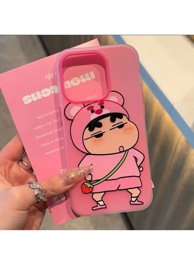 NIBEMINENT Cuddly Toyland Protective TPU Case Cover For iPhone 15 Pro Max, Pink