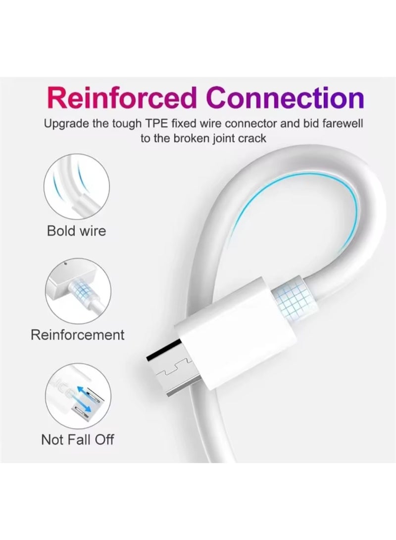 تقليدي كيبل مايكرو USB ‏1 متر [3 قطع] – شحن سريع من USB-A إلى Micro USB مع نقل بيانات USB 2.0 متوافق مع سامسونج جالكسي S7/S6، هواتف أندرويد، باور بانك و PS4 - Image 3