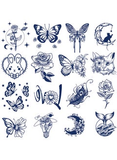 Ooopsiun Ooopsiun Semi-Permanent Tattoos for Women Girls - Realistic Butterfly Rose Temporary Tattoos/Waterproof/Lasts 1-2 Weeks/Fades Naturally/Body Art Stickers 