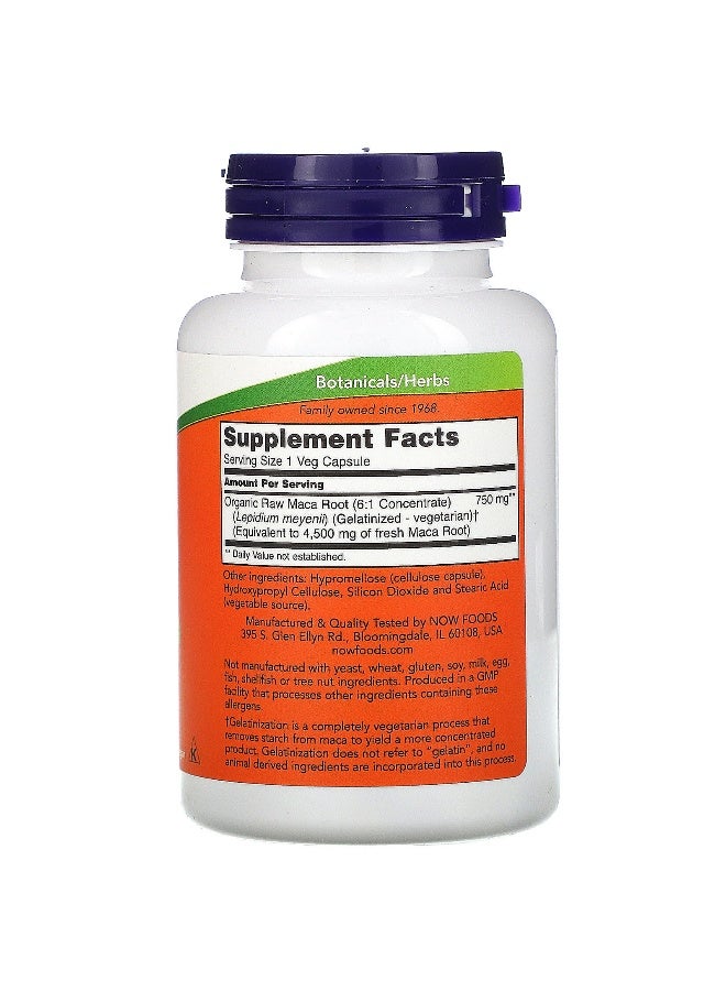 ناو فودز مكمل غذائي بخلاصة الماكا الخام بتركيز 750 مجم - 90 كبسولة نباتية - Image 2