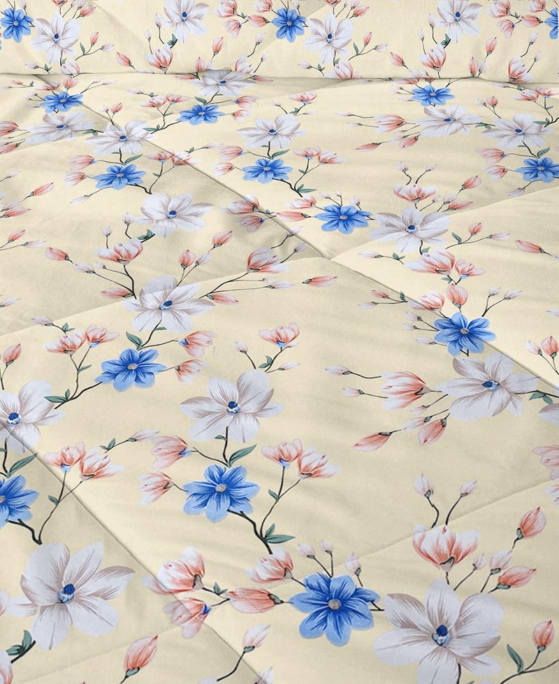 VAS COLLECTIONS 220 GSM Microfiber Reversible AC Comforter |Quit | Blanket | Duvets for King Size Double Bed 180Tc (230X250 cm, Tealish Blue and Orange Red) - Image 5