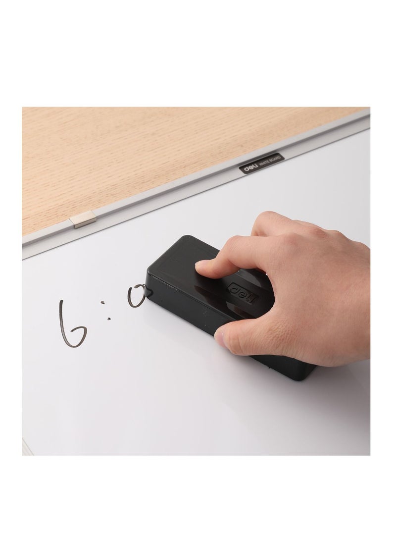 Deli 3-Piece Magnetic White Board Eraser Black  - Image 2