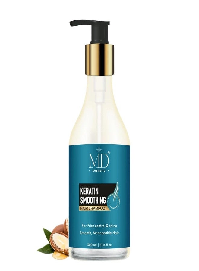 MD Cosmetic Keratin Smoothing Hair Shampoo, 300ml, Frizz Control and Shine - Image 1