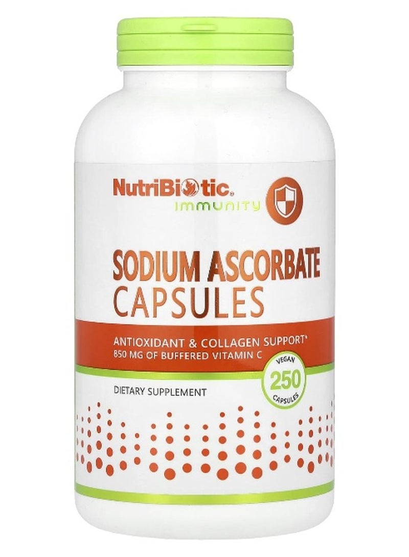 Nutribiotic نوتريبيوتيك، أسكوربات الصوديوم، 250 كبسولة نباتية - Image 1