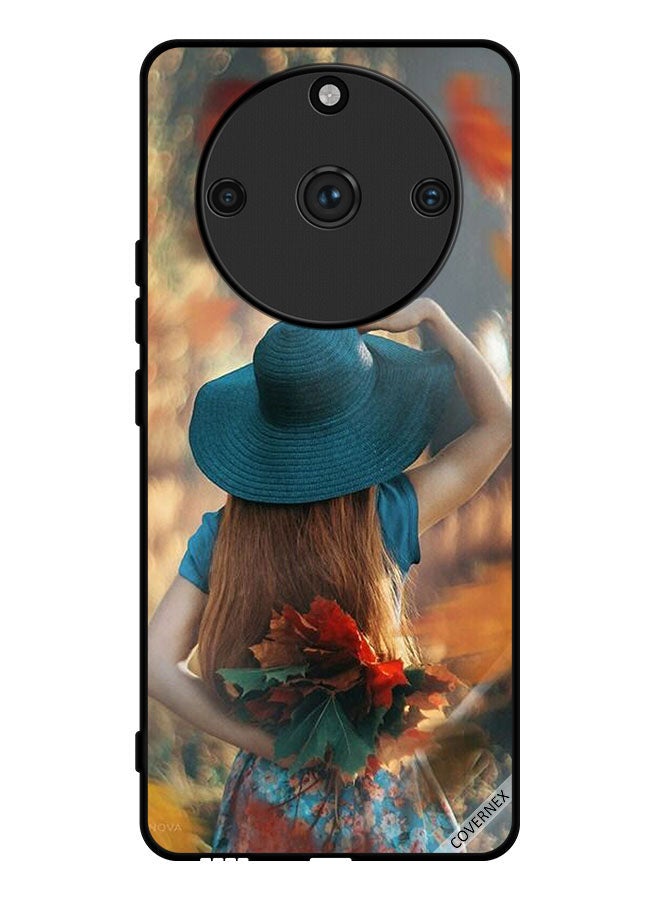 Covernex Protective Case Cover For Realme 11 Pro Plus Hat Girl Hiding Love Leaves - Image 1
