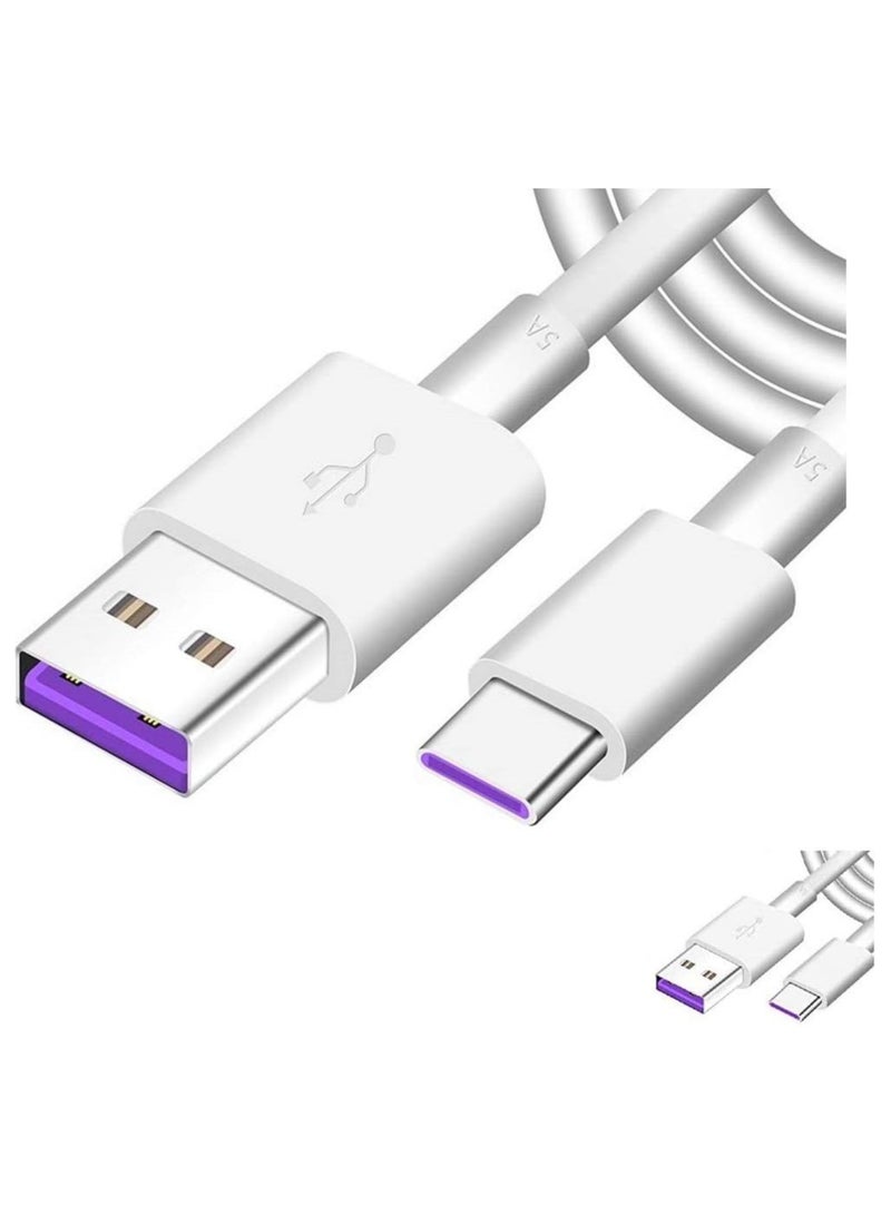 كابل شحن فائق P30 P20 Pro USB Type C، 3.3 قدم شحن فائق السرعة Type-C