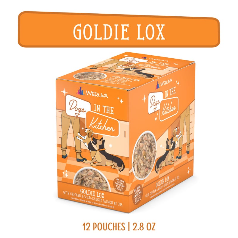 Weruva Dogs in The Kitchen, Goldie Lox with Chicken & Wild-Caught Salmon Wet Dog Food, 2.8oz Pouch (Pack of 12) - Image 3