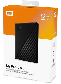 wdd 2TB My Passport External Portable Hard Disk Drive USB 3.0 - WDBYVG0020BBK 2 TB  - Image 1