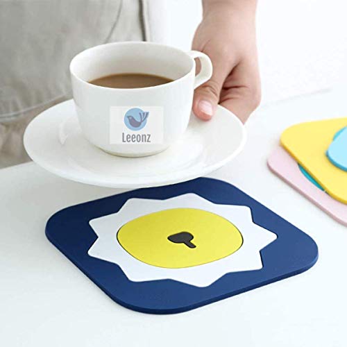 Leeonz Silicone Trivet Mat, Hot Pads, Heat Resistant Coasters, Tableware Insulation Pad Potholders,Cups Pad,Placemat, Non-Slip Mat, Flexible,Random Color and Pattern (Big-Random, Set of 4) - Image 3