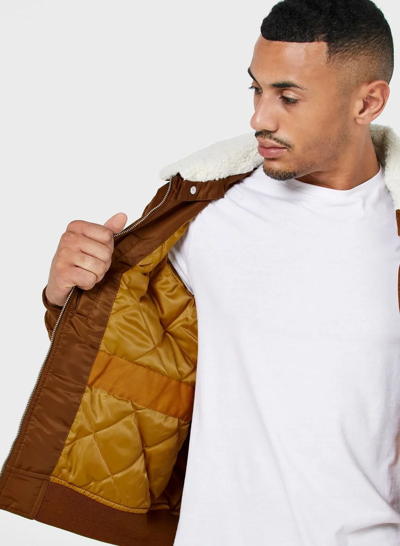 LACOSTE Borg Collar Jacket