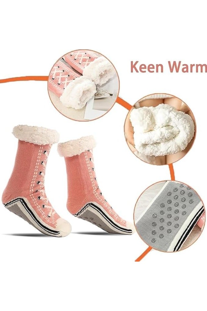 CMGTYYD. الجوارب - فائقة السميكة الجوارب المنزلية الكشمير ، الجوارب الكشميرية ، الجوارب مريحة الكشفية ، الجوارب الشتوية المضادة للانزلاق - Image 4