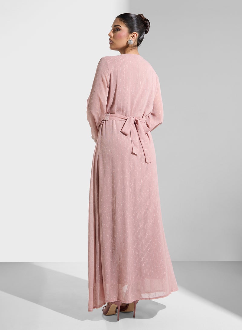 خزانة فستان ماكسي بحزام - Image 2