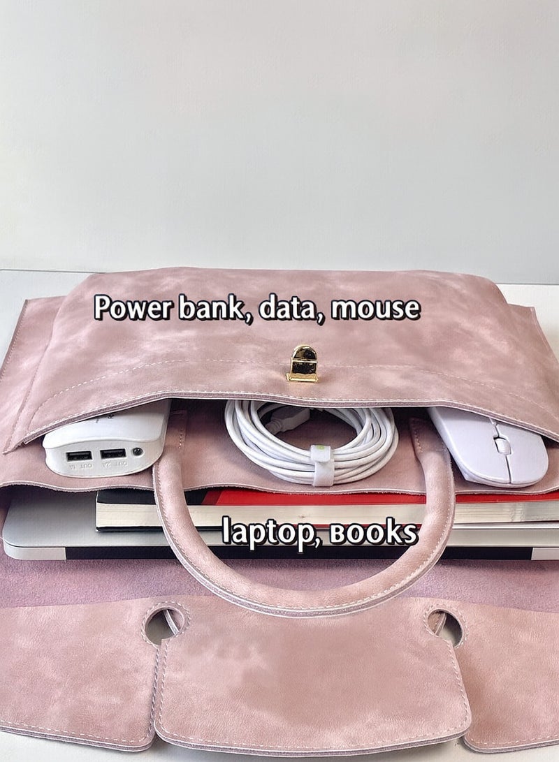 حقيبة لابتوب نسائية مقاومة للماء حقيبة يد كمبيوتر للعمل والتسوق - Image 2