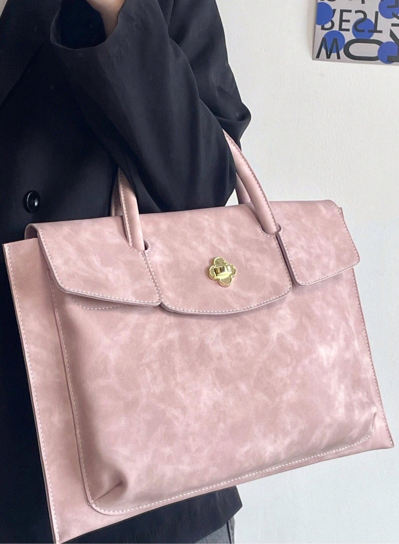 حقيبة لابتوب نسائية مقاومة للماء حقيبة يد كمبيوتر للعمل والتسوق - Image 3