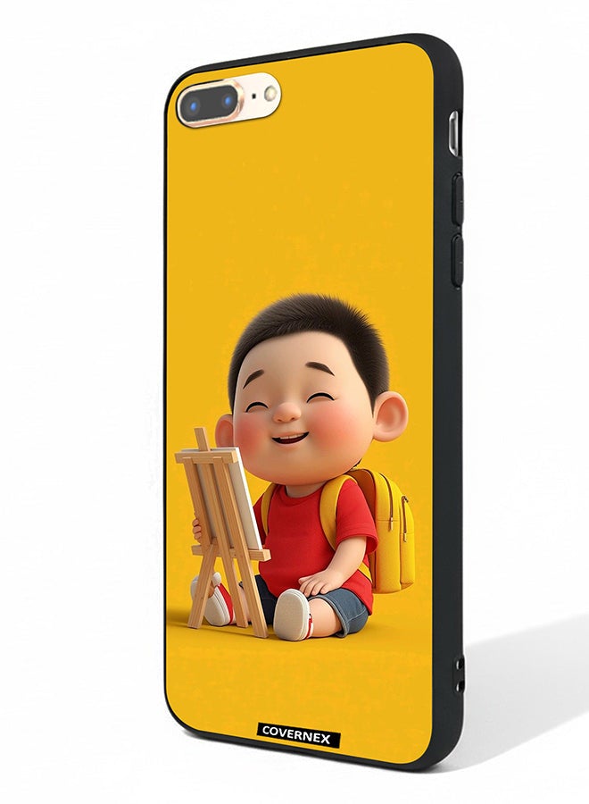 Covernex Apple iPhone 8 Plus Protective Case Cover Printed Featuring Little Artist - Image 1