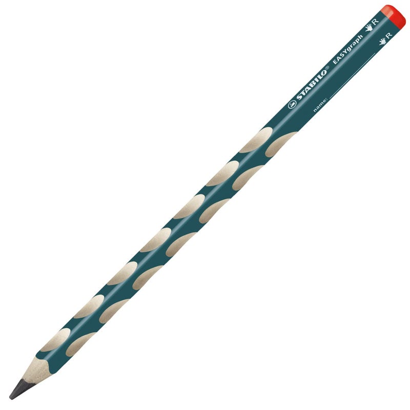 STABILO 315 mm HB Ergonomic Graphite Wooden Pencil Right Handed Easygraph Pack of 2 Petrol - Image 2