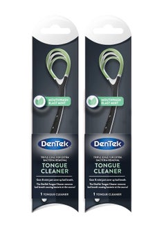 Dentek DenTek Tongue Cleaner, Fresh Mint, Removes Bad Breath, 2 Pack  - Image 1