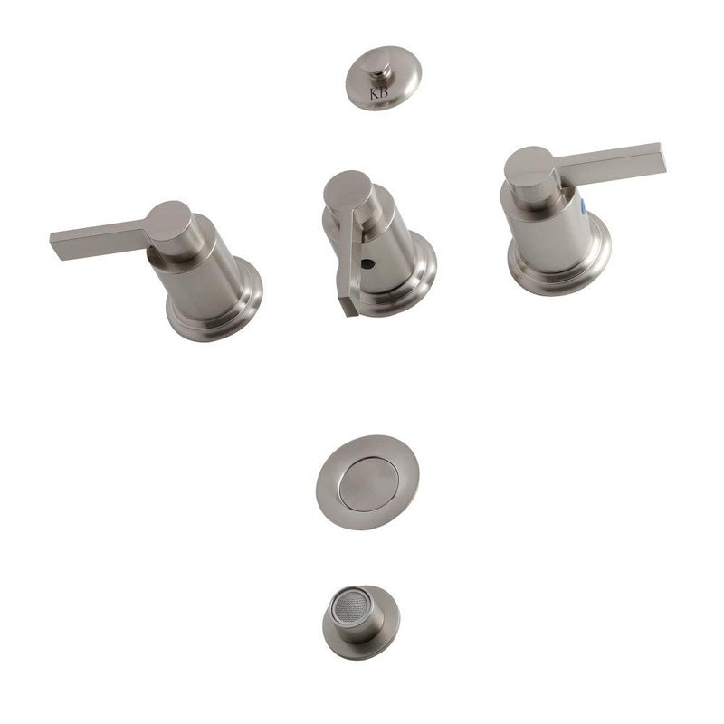 Kingston Brass صنبور بيديت كينغستون برَاس KB6328NDL نوفو فيوجن، نيكل مصقول - Image 3