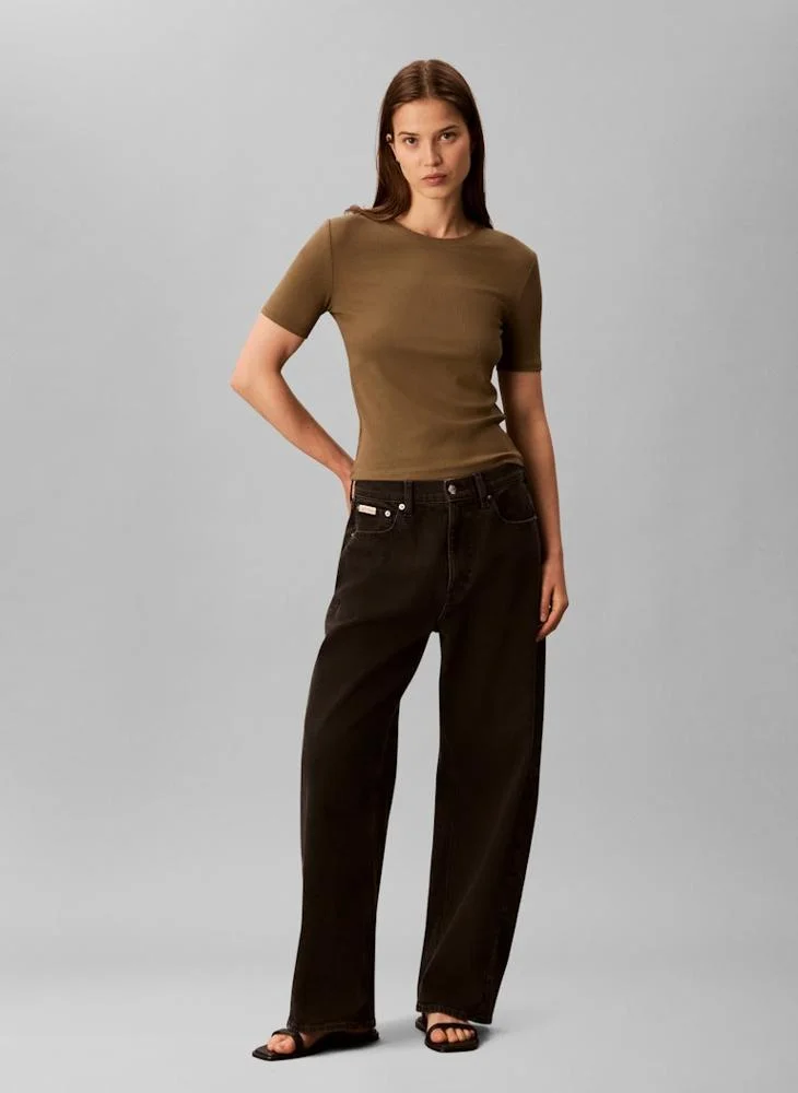 كالفن كلاين Essential Ribbed Top