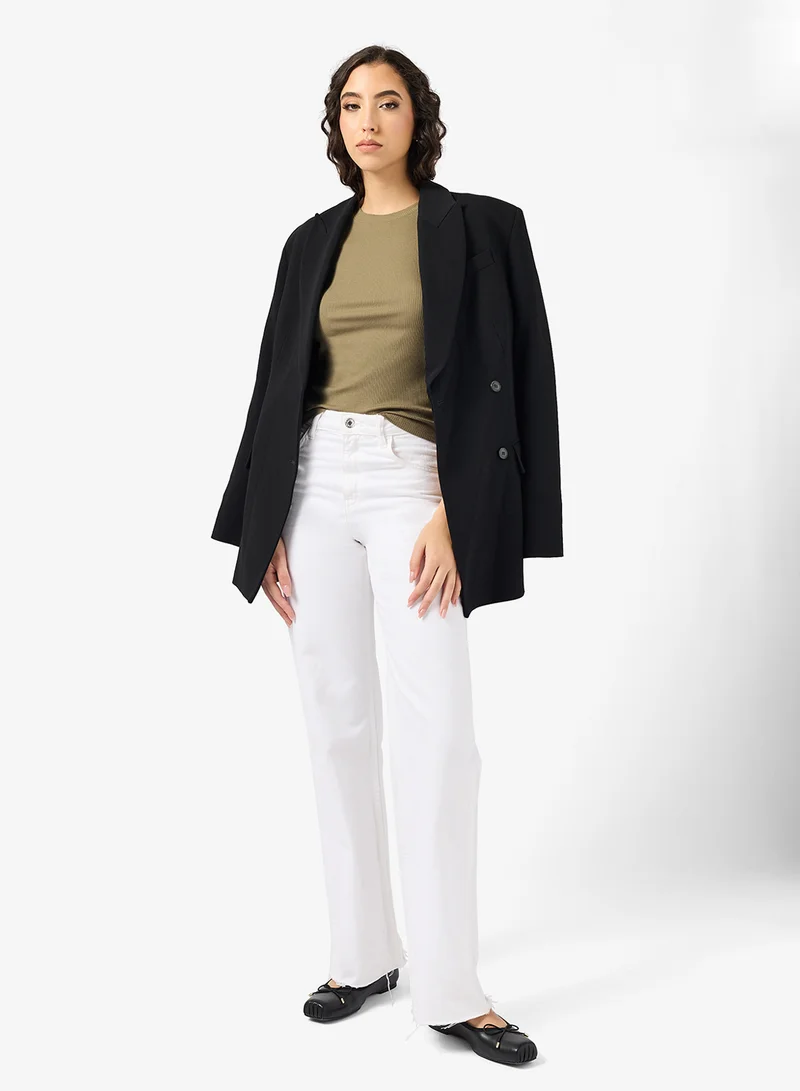كالفن كلاين Essential Ribbed Top