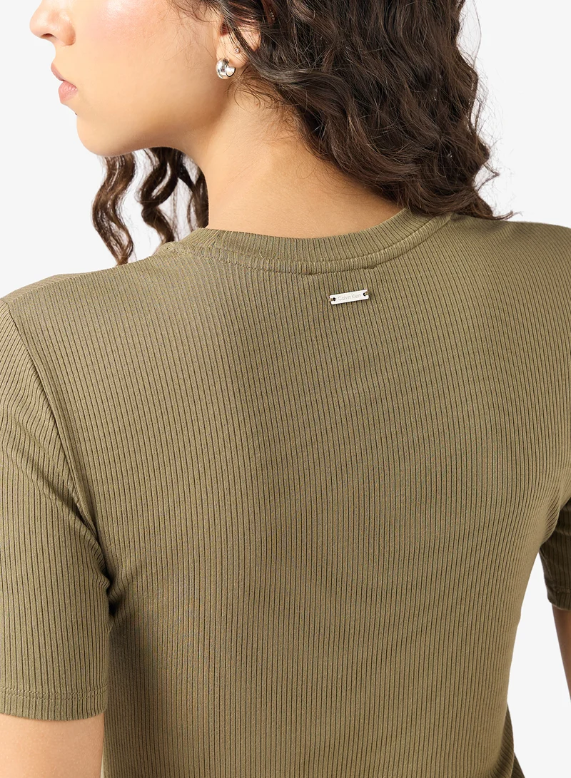 كالفن كلاين Essential Ribbed Top